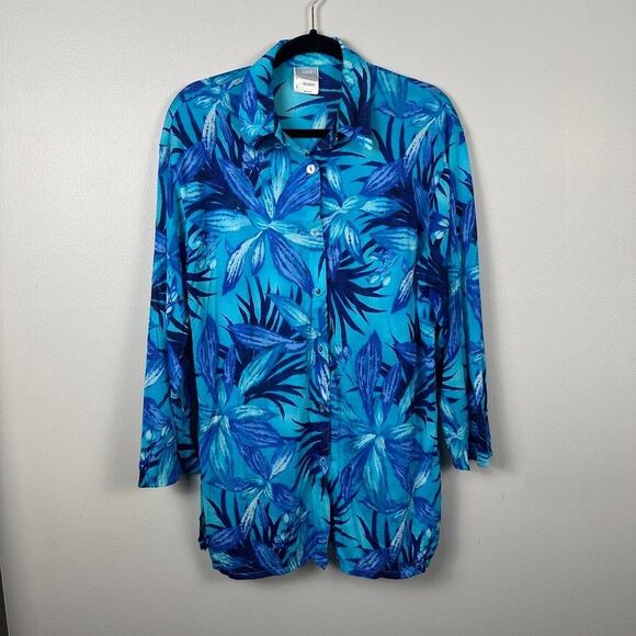 Speedo Other - Speedo Swim Cover Womens Size Small Blue Floral Tropical Beach Vacation